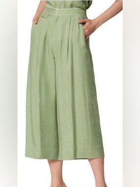 Equipment Allete Crop Wide Leg Pants - 10 -Jadesheen Multi